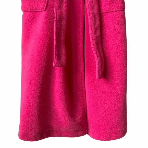 L.L. Bean Kids Fleece Bath Robe Pink Girls L Large 14 16 - Picture 3 of 9